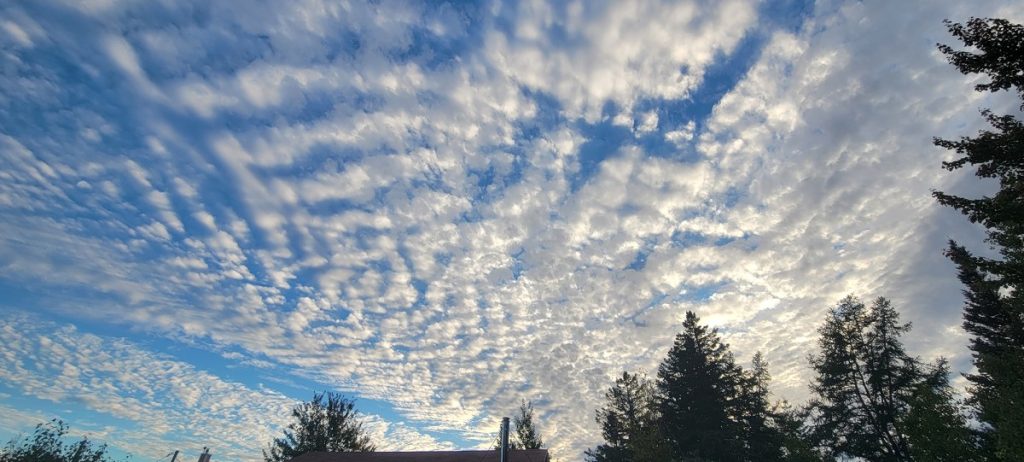 blue sky with clouds